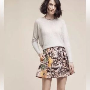 Black Halo Lingering Floral Pleated Skirt Size 2